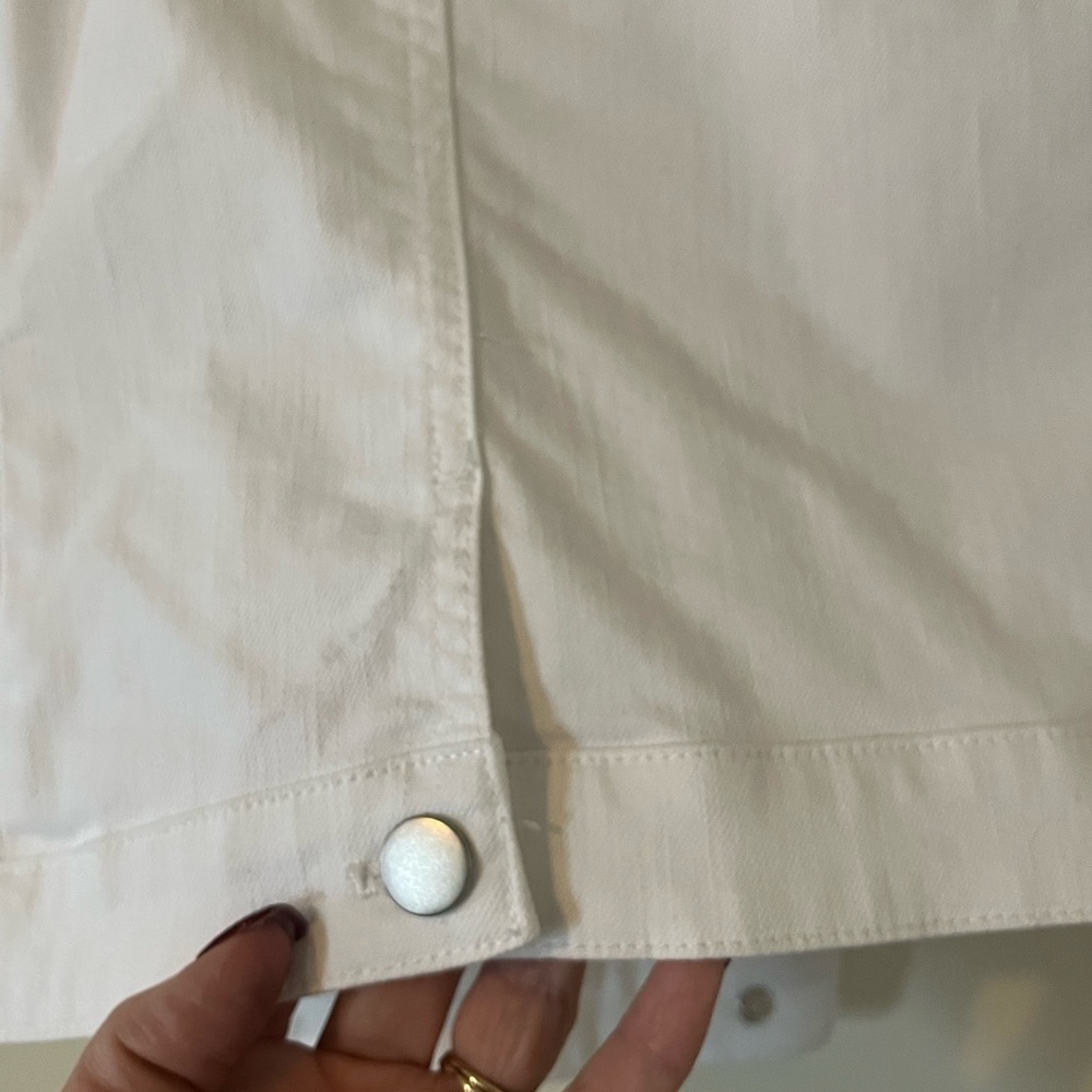 Chico's White Denim Vest - Picture 4 of 15